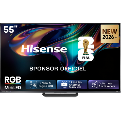 HISENSE TV  RGB Mini LED 4K 55UR8S 139 cm 2026