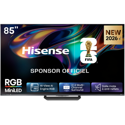 HISENSE TV  RGB Mini LED 4K 85UR8S 215 cm 2026