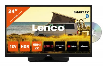 LENCO TV  DVL-2483BK A004892 24 LED HD 60Hz Smart TV Wi-Fi HDMI Noir