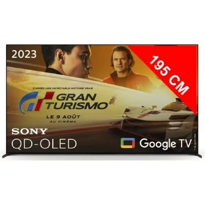 SONY TV OLED Bravia  XR-77A95L 195 cm 4K HDR Google TV Noir