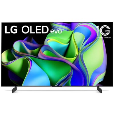 LG TV OLED Evo  OLED42C35LA 106 cm 4K UHD Smart TV 2023 Noir et Argent