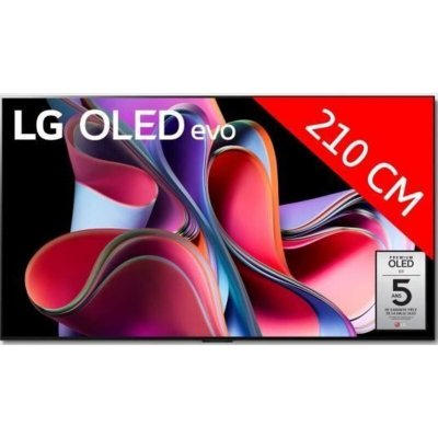 LG TV OLED Evo  OLED83G3 210 cm 4K UHD Smart TV 2023 Noir et Argent