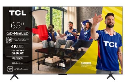 TCL TV QD-Mini LED  65C69K 165 cm 4K UHD 2025 Aluminium bross&eacute; 