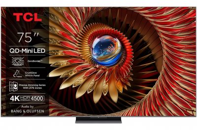 TCL TV QD-Mini LED  75C89K 189 cm 4K UHD 2025 Aluminium bross&eacute; 