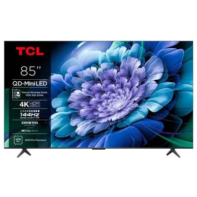 TCL TV QD-Mini LED  85C69K 216 cm 4K UHD 2025 Aluminium bross&eacute; 