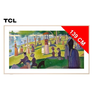 TCL TV QLED Pro  55A300W NXTFrame 139 cm 4K UHD 2024 Aluminium bross&eacute;
