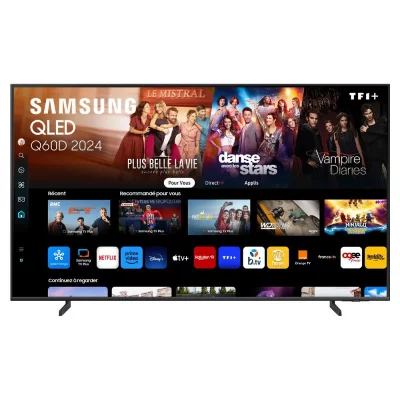 SAMSUNG TV QLED  TQ43Q60D 109 cm 4K UHD Smart TV 2024 Noir