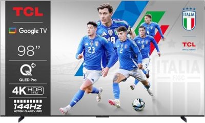 TCL TV QLED  98C69B 248 cm 4K UHD 2024 Aluminium bross&eacute;