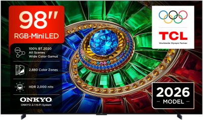 TCL TV RGB-Mini LED  98RM7L 2026 - 98 pouces (249 cm)