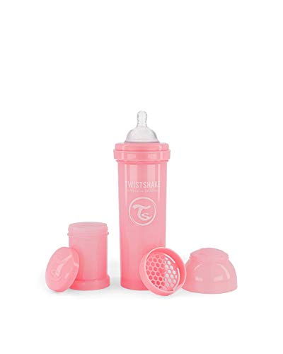 TWISTSHAKE  Biberon anti-coliques rose pastel 330 ml