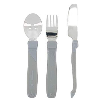 TWISTSHAKE  Couverts enfant inox gris pastel