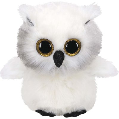 TY  - Beanie Boo's - Peluche Austin la Chouette, 36305, Blanc, 15 cm