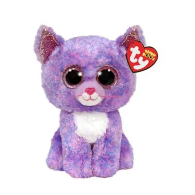 TY  - Beanie Boo's - Peluche Cassidy le chat 23cm, Violet, 36486