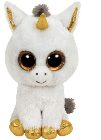 TY  - Beanie Boo's - Peluche Pegasus la Licorne, 36825, Blanc, 23 cm