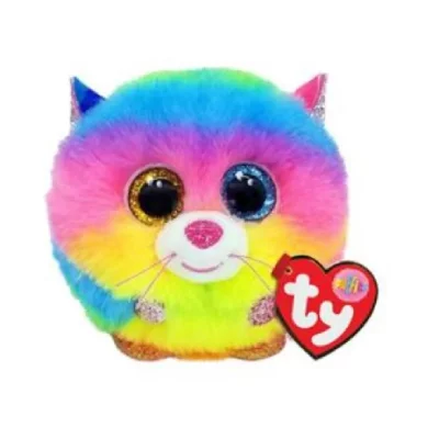 TY - Gizmo Cat Puffies Peluches, 2007540, Multicolore