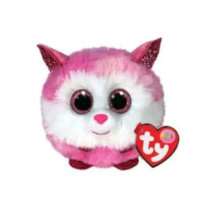 TY - Princess Pink Husky Puffies Peluches, 2007542, Multicolore