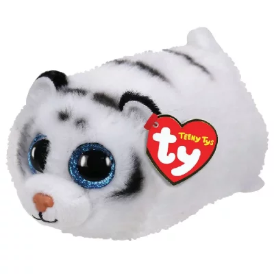 TY - Tundra Tiger Animal en Peluche, 2005105, White, 10 CM