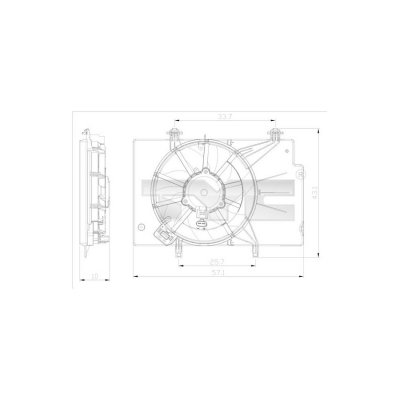 TYC  810-0043 Le moteur du ventilateur de refroidissement