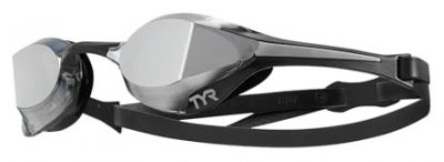 TYR  tracer x elite mirror silver black lunettes natation
