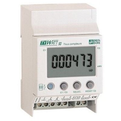 DELTA DORE Tywatt 30, Indicateur de consommation tout compteur monophos&eacute;
