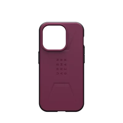 URBAN ARMOR GEAR UAG Coque Civilian MagSafe iPhone 15 Pro - Bordeaux