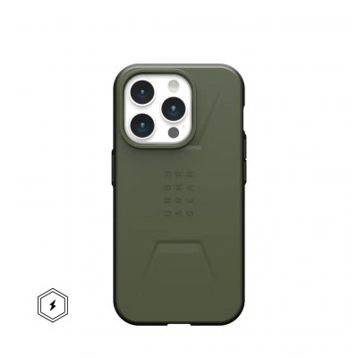 URBAN ARMOR GEAR UAG Coque Civilian MagSafe iPhone 15 Pro - Olive Drab