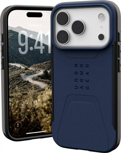 UAG  Coque MagSafe iPhone 17 Pro Mod&egrave;le Civilian Mallard Antichoc Bleu