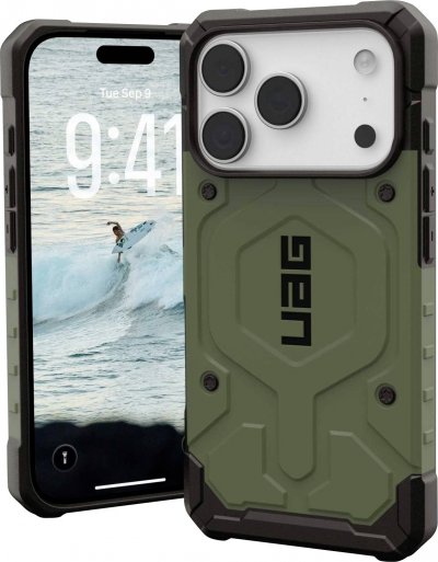 UAG  Coque MagSafe pour iPhone 17 Pro Pathfinder Design Sur&eacute;lev&eacute; Vert