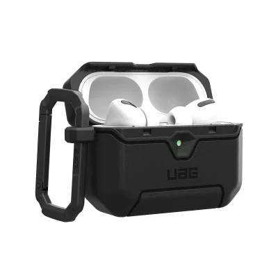 URBAN ARMOR GEAR UAG Coque Plasma pour Boitier AirPods Pro 3 2025 avec Mousqueton Noir