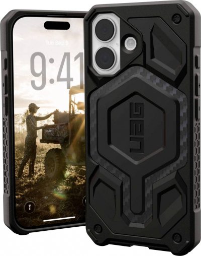 UAG  Coque pour iPhone 17 MagSafe Monarch Pro Fibres de Carbone Noir