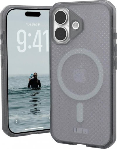 UAG  Coque pour iPhone 17 Mod&egrave;le Dot MagSafe Ash Ultra R&eacute;sistant Gris