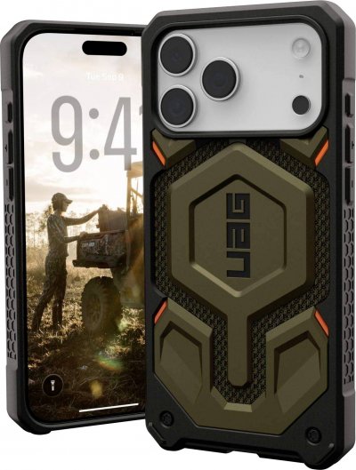 UAG  Coque pour iPhone 17 Pro Max MagSafe Monarch Pro Kevlar Antichocs Vert olive