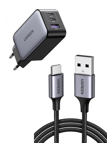 UGREEN  Chargeur Adaptateur Secteur 2x USB-C + 1x USB-A 4.0 65W PD 3.0  CD244