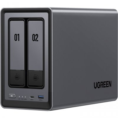 UGREEN  NAS NASync DXP2800 Intel N100 8GB DDR5 2 Bah&iacute;as Hasta 64TB