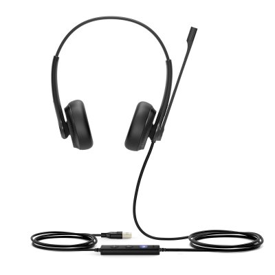 YEALINK UH34 Dual Teams - Micro-casque - sur-oreille - filaire - USB - noir