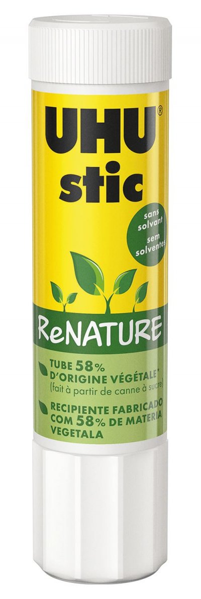 UHU  Stic ReNATURE B&acirc;ton de colle transparente 8,2g