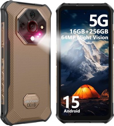 ULEFONE  Armor X16 Pro Smartphone Incassable 5G 10360mAh 16Go+256Go IP68 6.56"" NFC Or