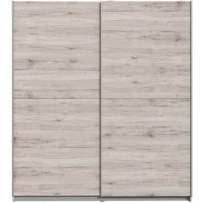 ULOS Armoire de chambre - style contemporain d&eacute;cor chene cendr&eacute; clair - L 170,3 cm