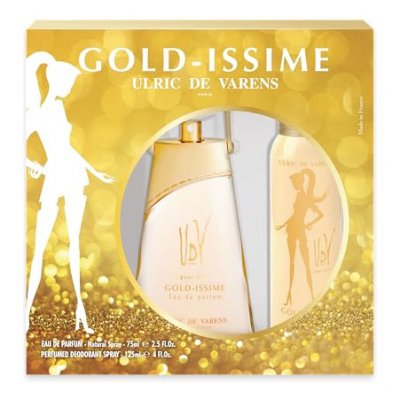 ULRIC DE VARENS  Coffret Gold Issime Eau parfum 75 ml + Deo 125 ml