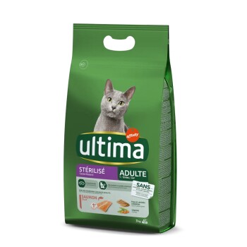 ULTIMA  St&eacute;rilis&eacute; Adulte avec du Saumon 3 kg