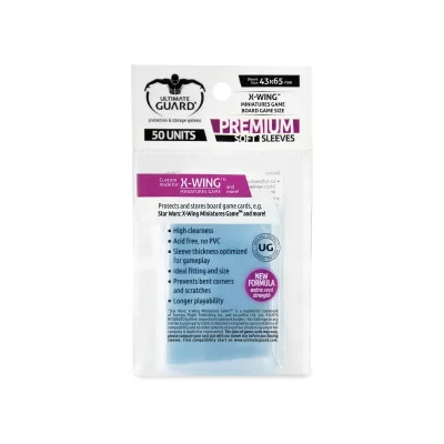ULTIMATE GUARD   50 pochettes Premium Soft Sleeves jeux