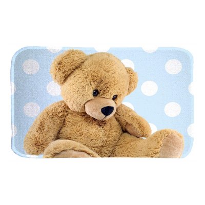 HOUSE OF KIDS Ultra doux teddy bleu 70 x 95 cm fabriqu&eacute; en europe tapis pour enfants chambre par  