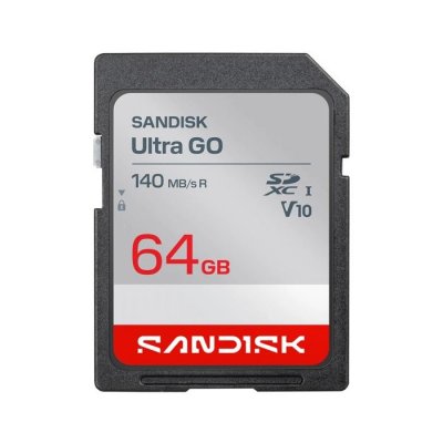 SANDISK Ultra GO SD SDXC 64Go Carte SD SDXC 140MB/s UHS-I V10 SDSDUGN-064G-GN6IN