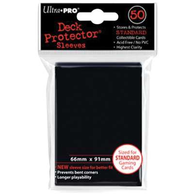 ULTRA PRO  - Standard Black Deck Protectors - pack 50