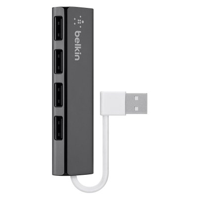 BELKIN Ultra-Slim Travel - Concentrateur (hub) - 4 x USB 2.0 - de bureau