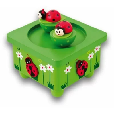 ULYSSE  Couleurs d'enfance - 3875 - Jouet de Premier Age - Boite &agrave; Musique Coccinelle Feuille