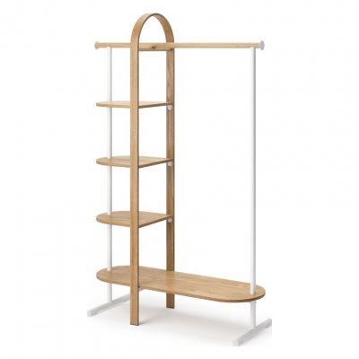 Umbra - Bellwood Portemanteau, bois d'eucalyptus naturel / blanc