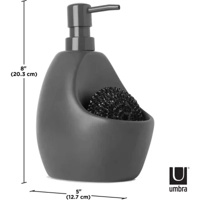 UMBRA  - Distributeur &agrave; savon et porte &eacute;ponge 2 en 1 - Gris