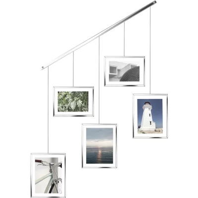UMBRA  - exhibit cadres 10x15 et 13x18 suspendus, Chrome