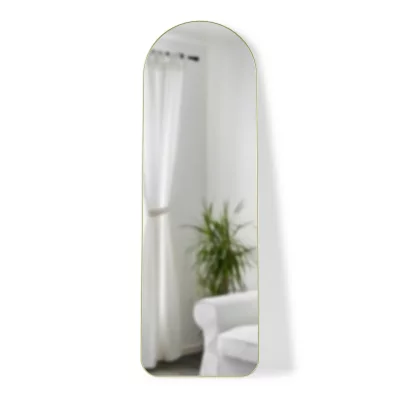 UMBRA  Hubba Arched - Miroir en pied cintr&eacute; H 157cm laiton, Cuivre